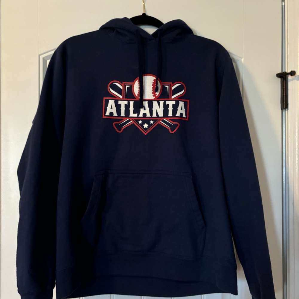 Navy Atlanta Graphic (Braves inspired) Hoodie